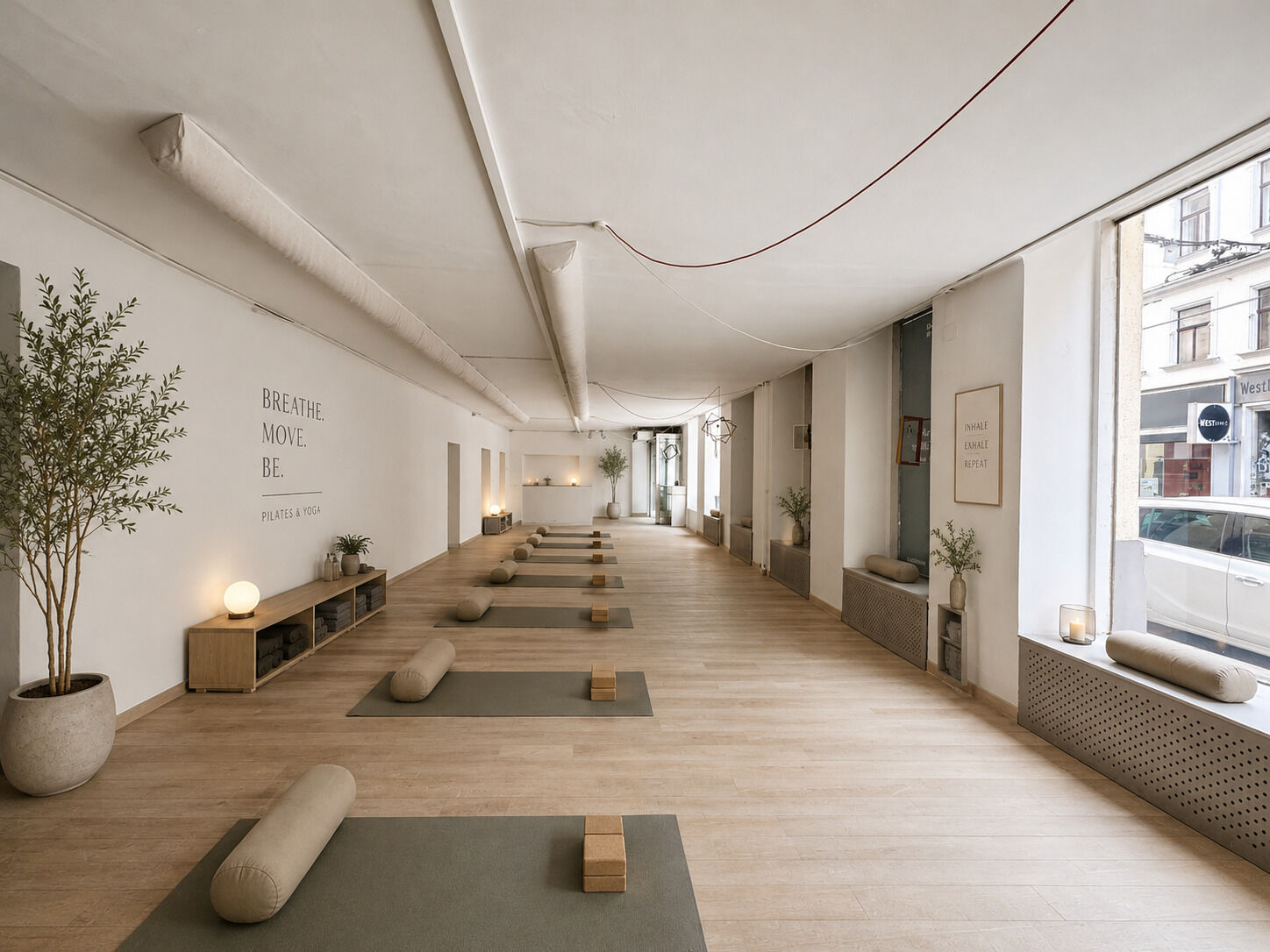 Visualisierung Yoga-Studio KI-generiert
