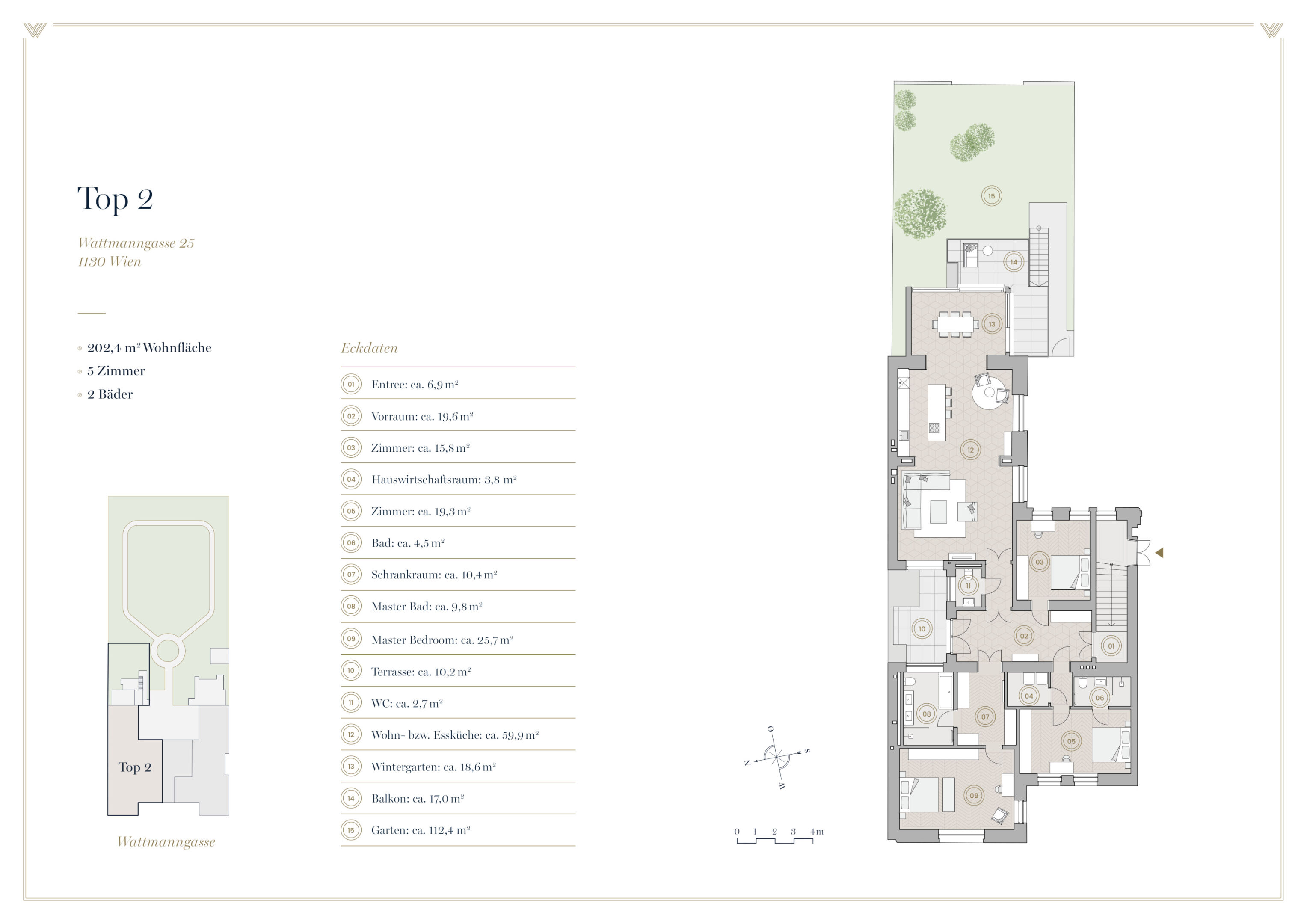 3SI Winegg Wattmanngasse25 Wohnungsplan Top2 0