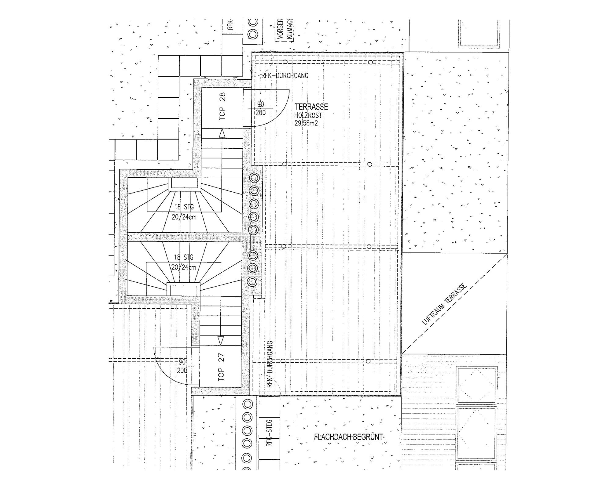 Grundriss Dachterrasse
