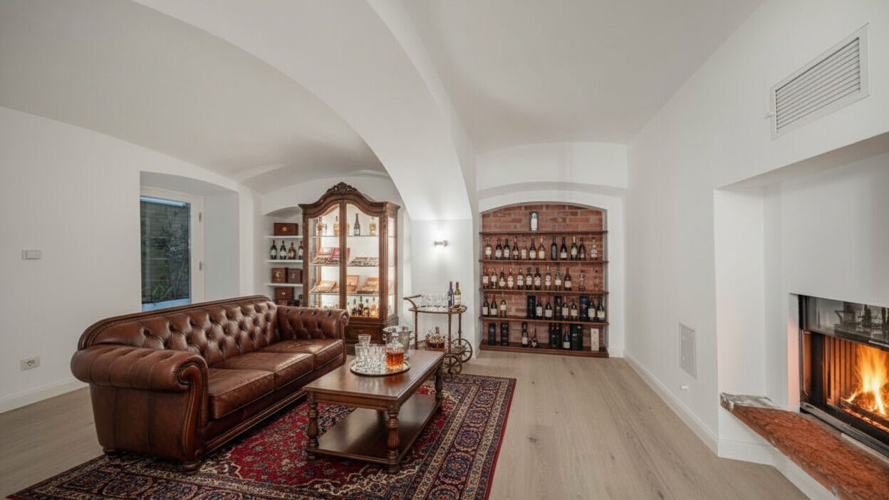 Einrichtungsvorschlag Kaminzimmer
