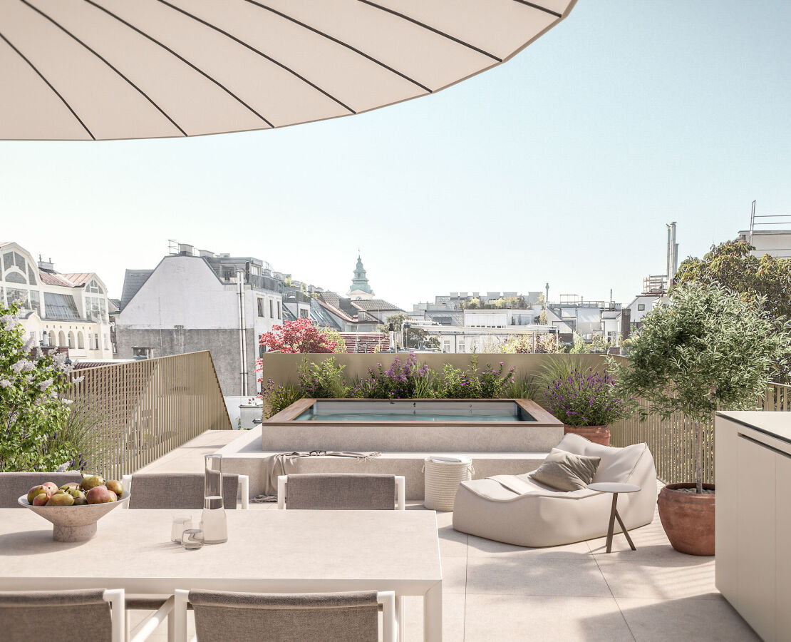 Terrassenansicht | Jacuzzi