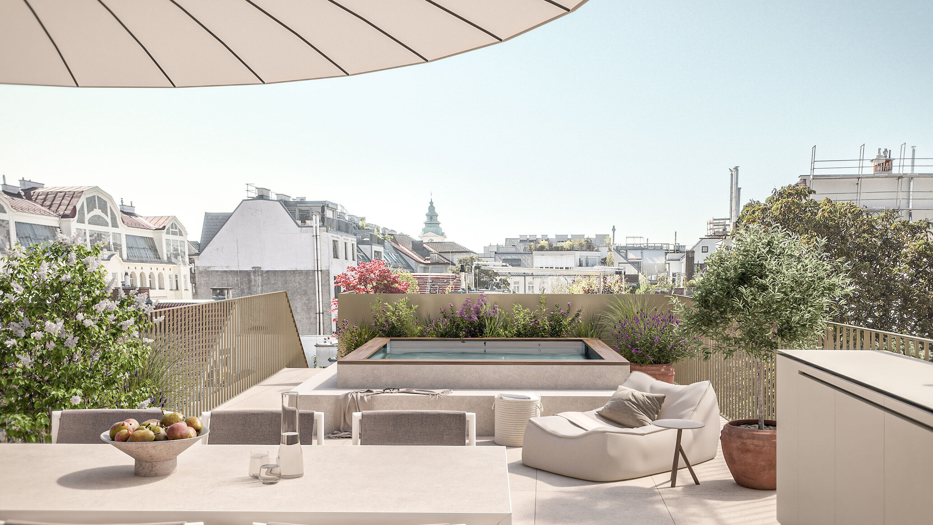 Terrassenansicht | Jacuzzi