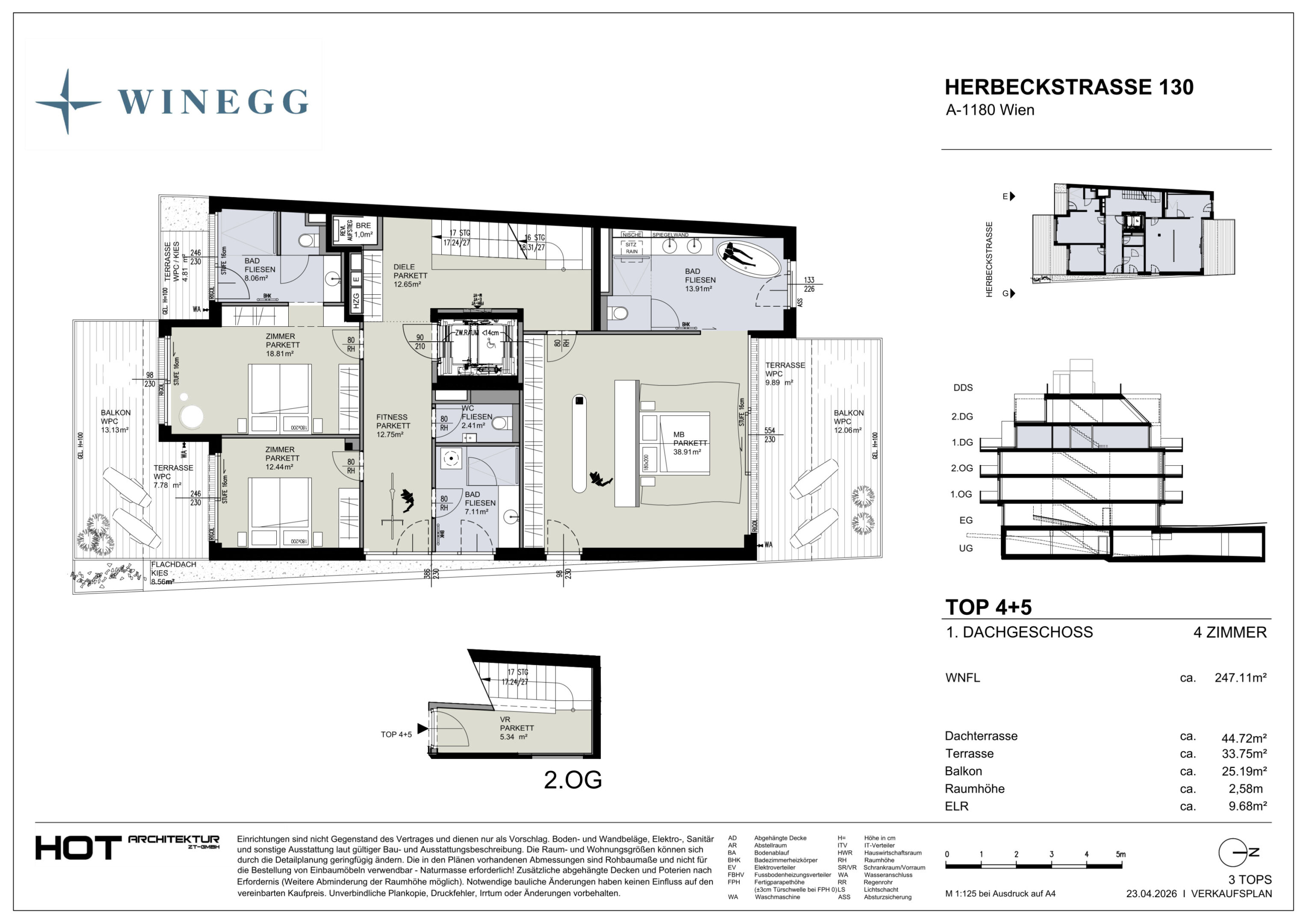 Verkaufsplan Herbeckstraße Top 4+5 0