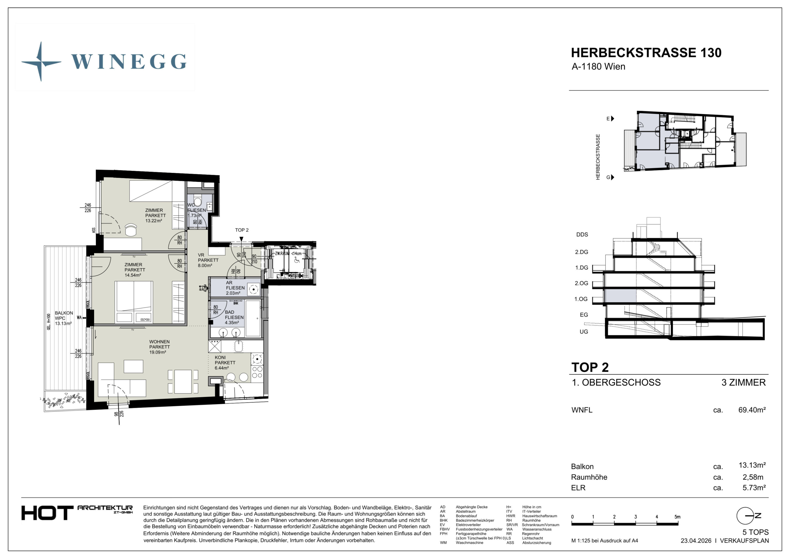 Verkaufsplan Herbeckstraße Top 2 0