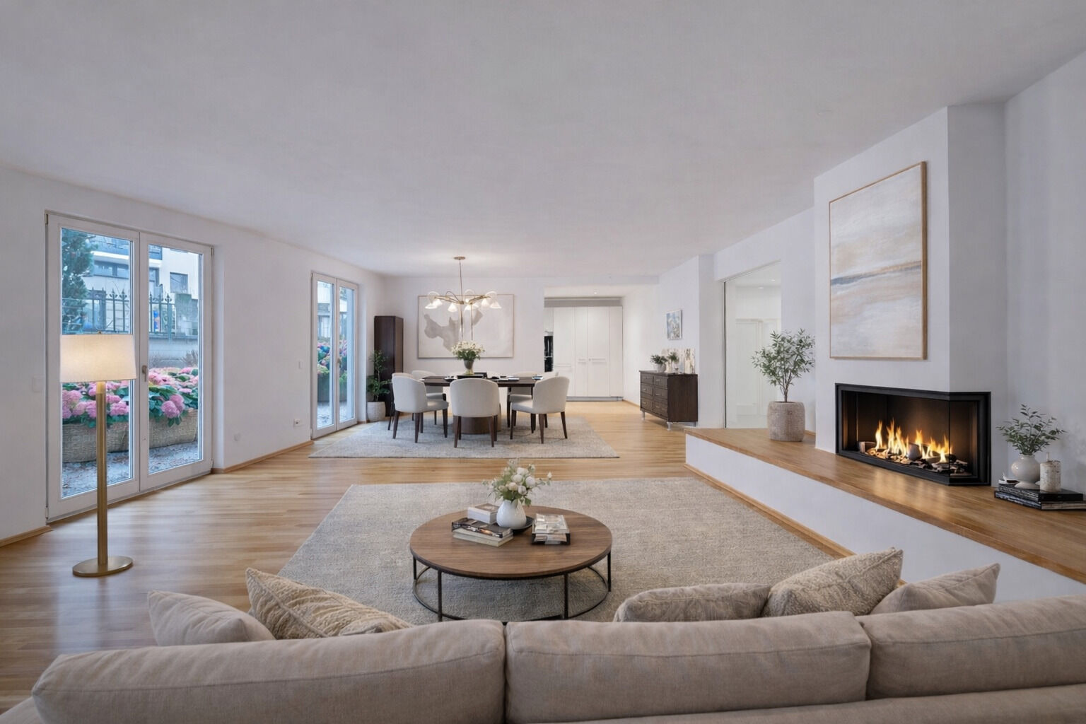 Wohnzimmer KI-Gestaltungsvorschlag 1