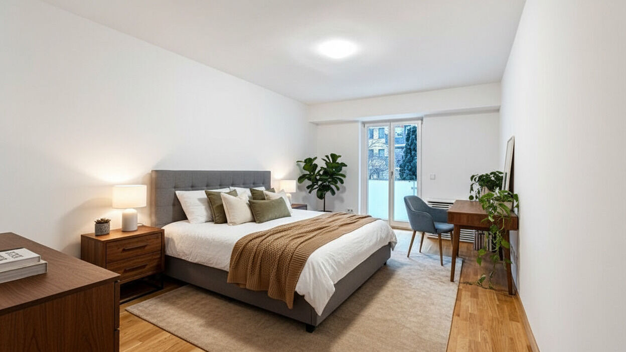 Schlafzimmer 1 | Designvorschlag V1 (KI-generiert)