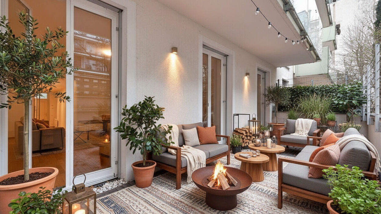 Terrasse Designvorschlag (KI-generiert)