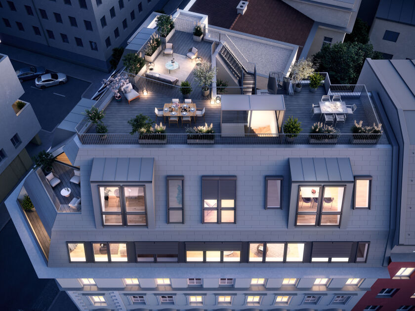 240322 3SI Siebenbrunnengasse65 Vogelperspektive Abend