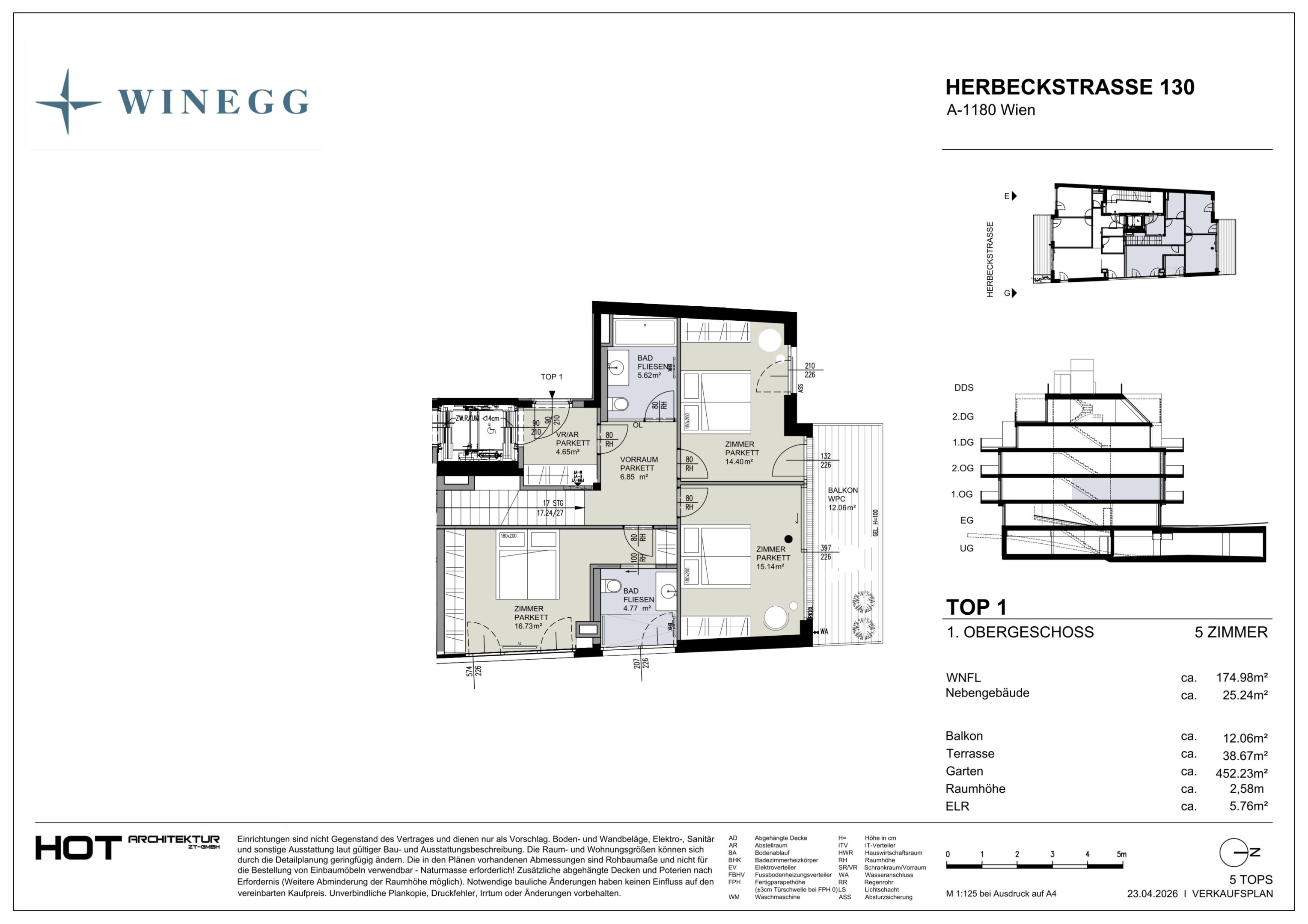 Verkaufsplan Herbeckstraße Top 1 3