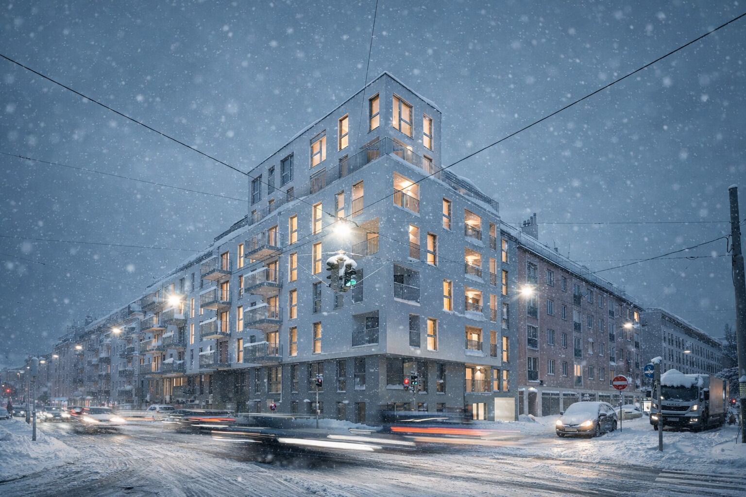 Arndtstraße 50 Außenansicht Winter