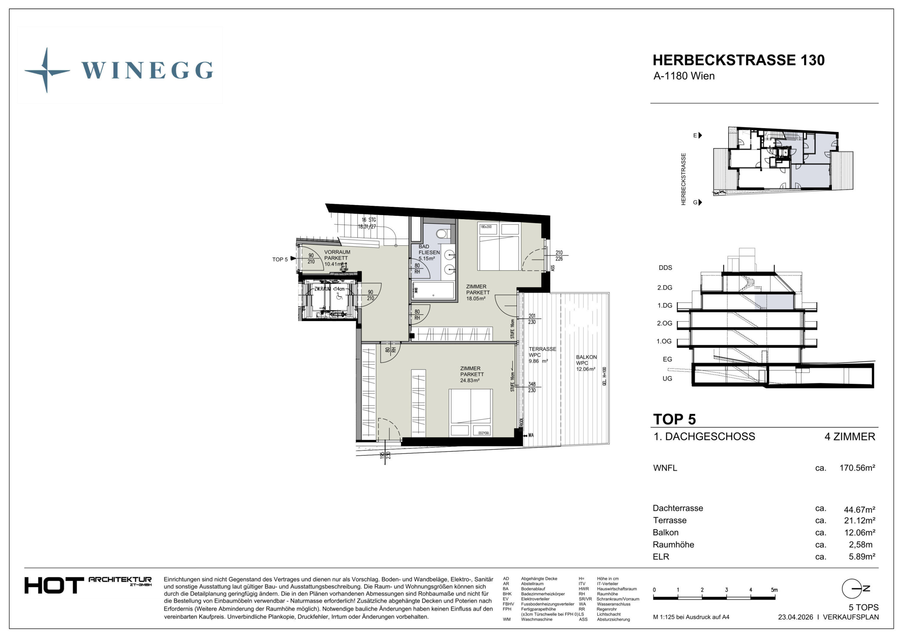 Verkaufsplan Herbeckstraße Top 5 0