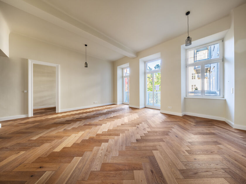 Wohnküche mit Balkon