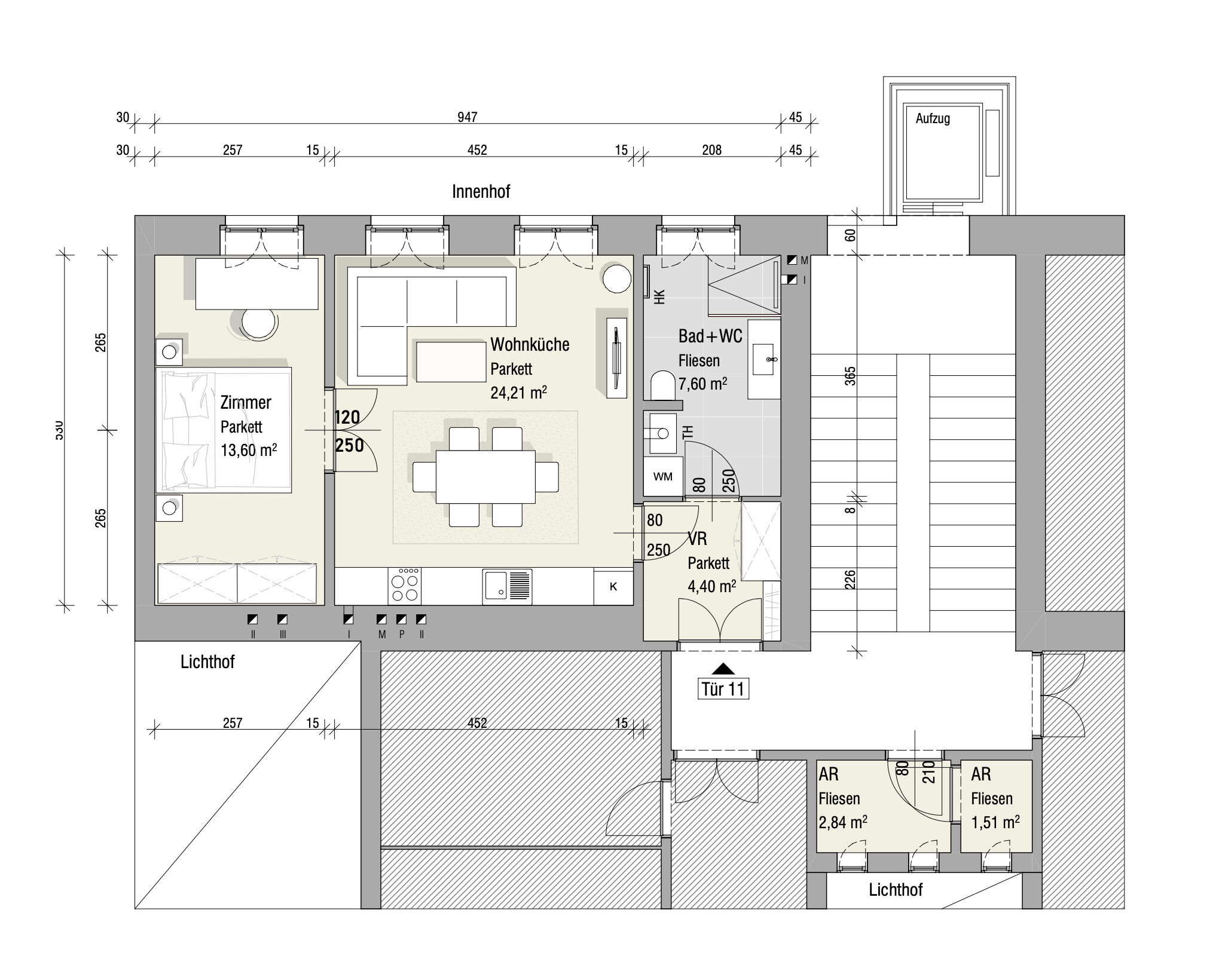 Plan Albertgasse 40 Top 11
