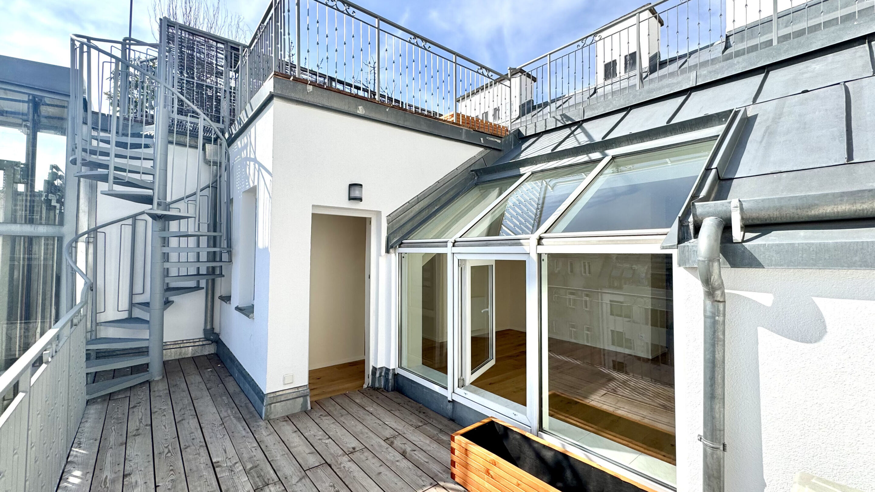 Terrasse auf Wohnebene