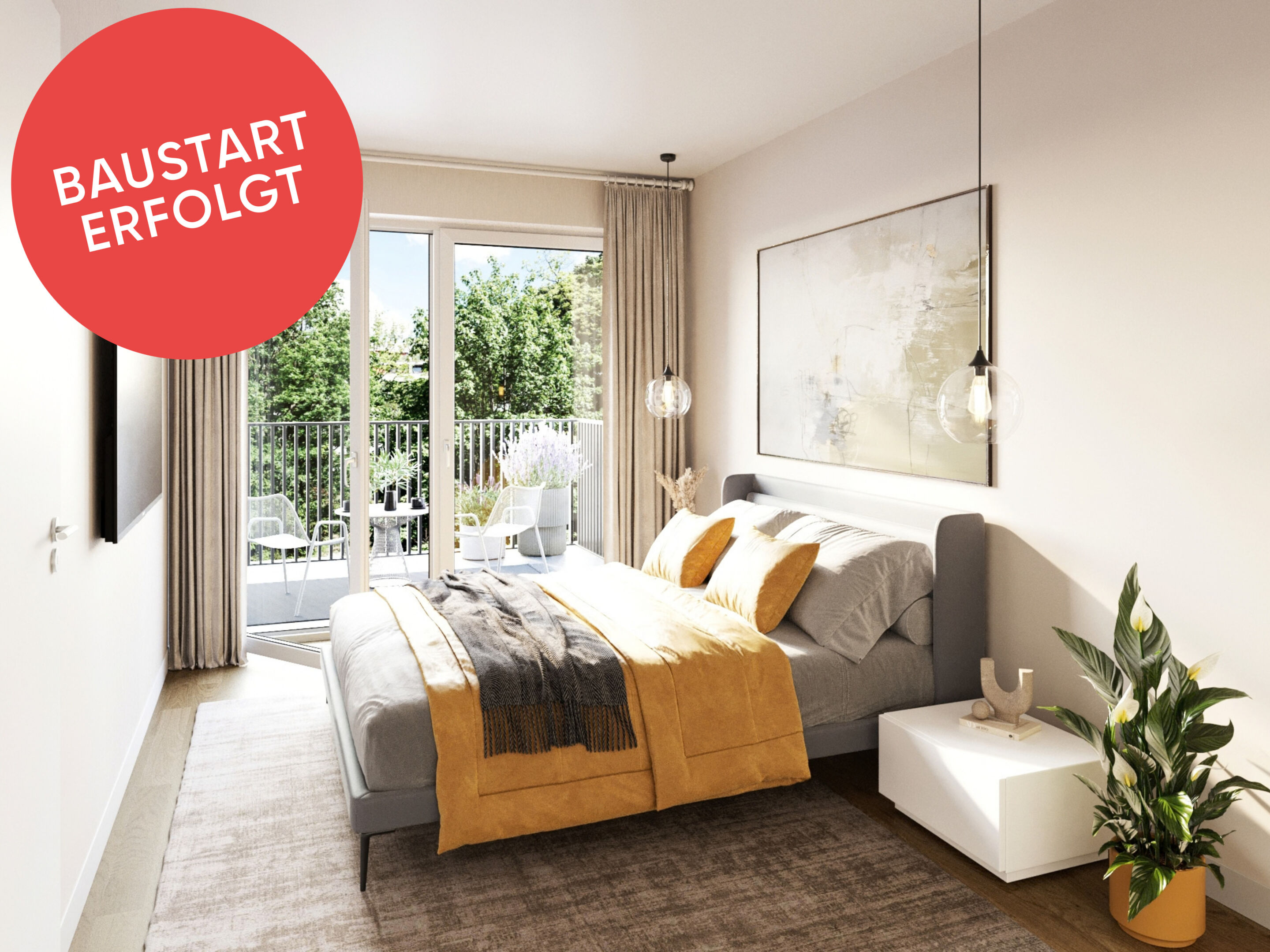Schlafzimmer mit Balkon