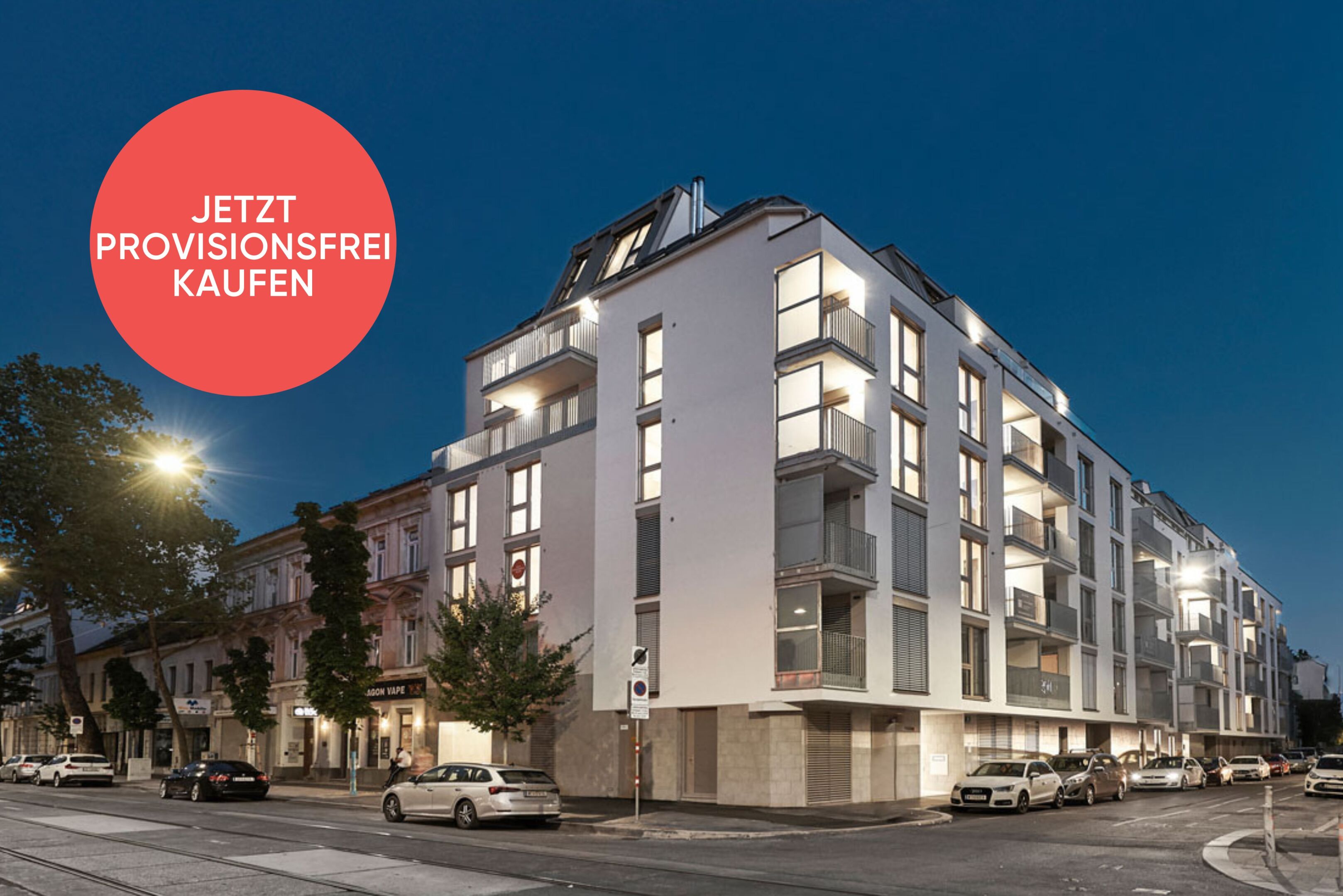 Fahrbachgasse 6-8-Fassade-Nacht