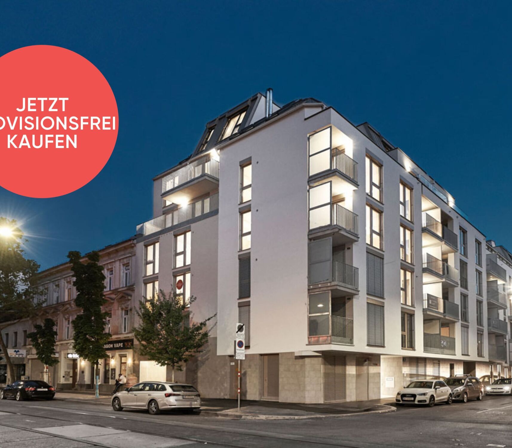 Fahrbachgasse 6-8-Fassade-Nacht