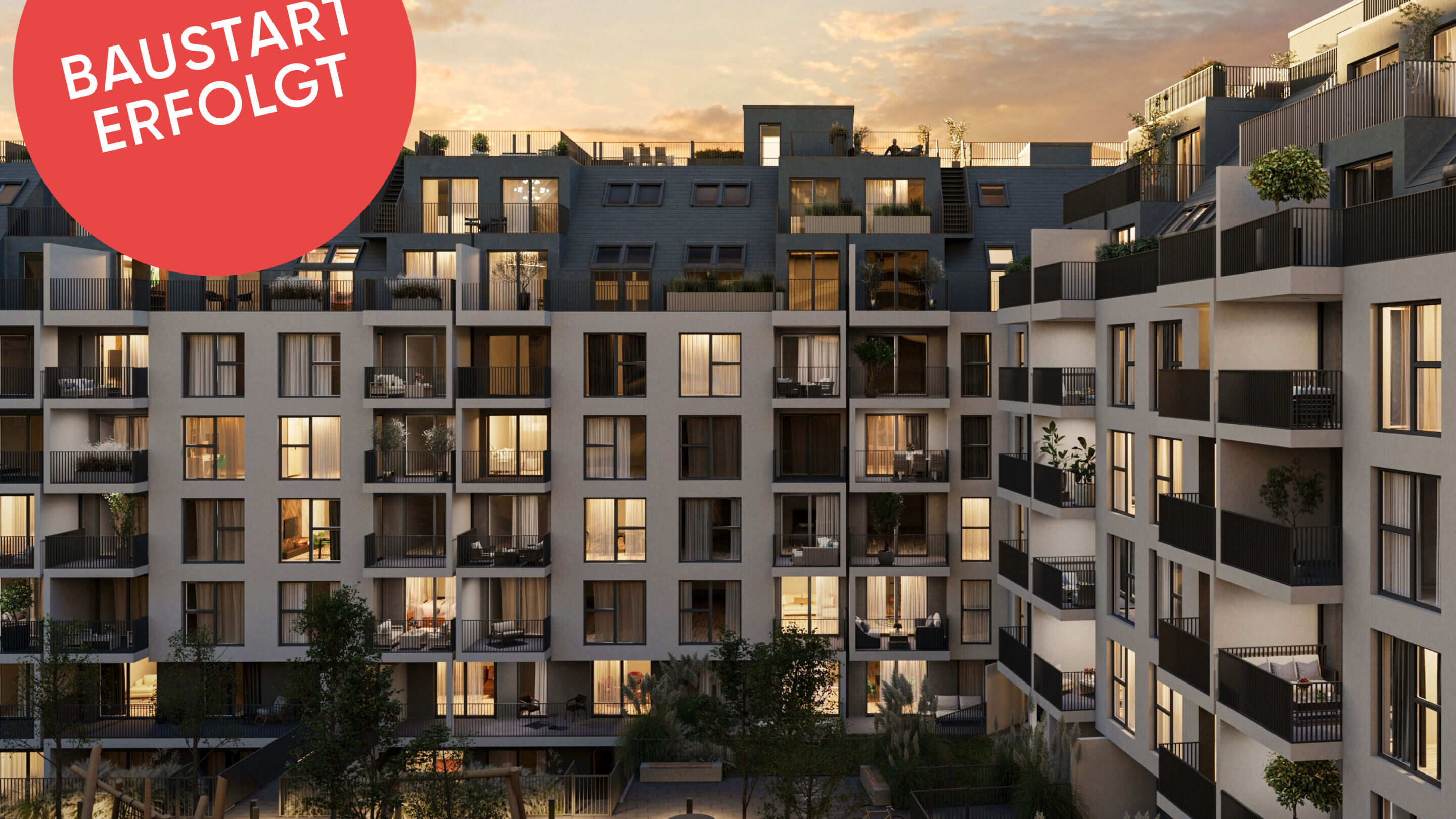 Nachtvisualisierung Innenhof
