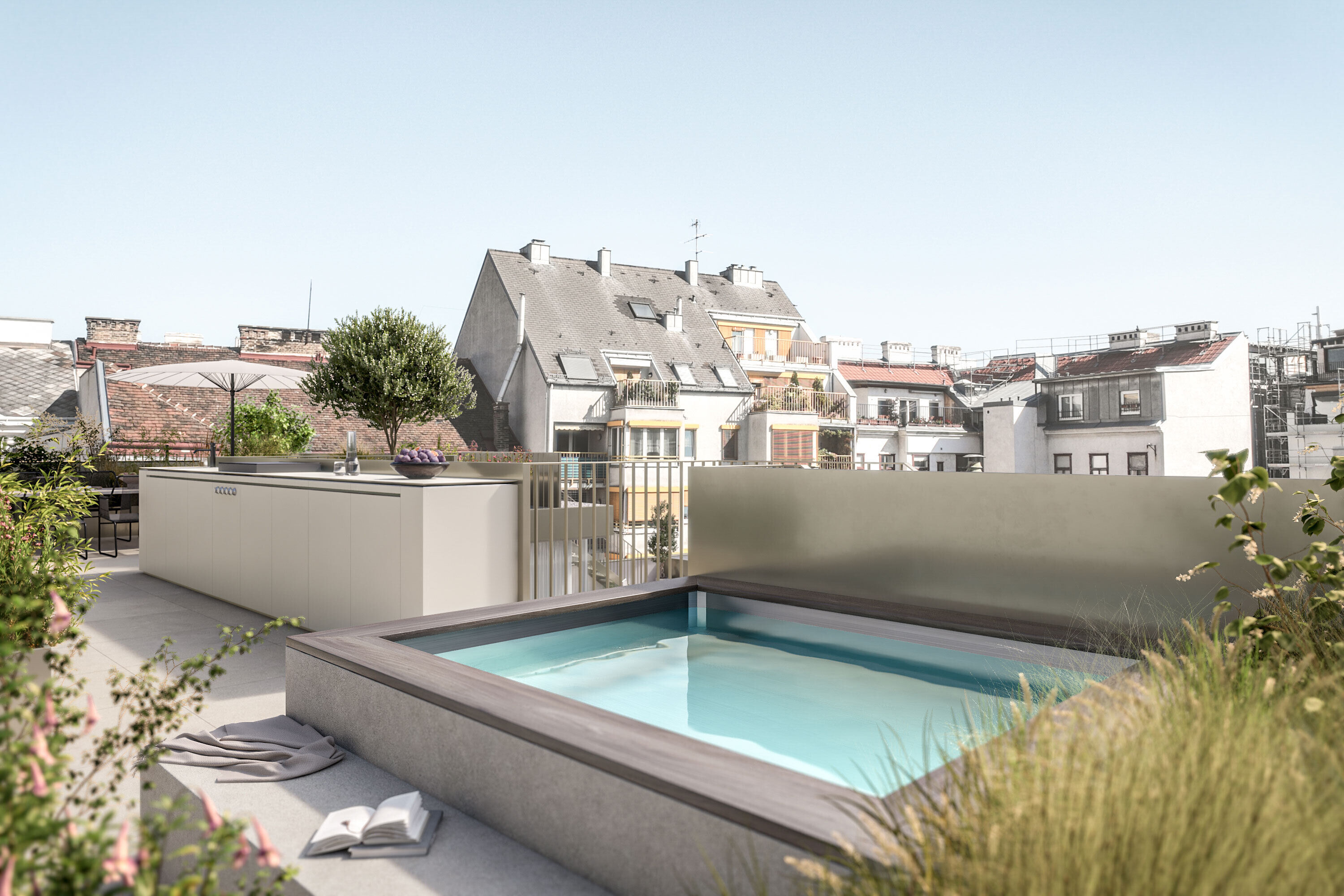 Terrassenansicht | Jacuzzi