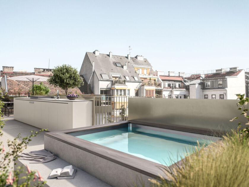 Terrassenansicht | Jacuzzi