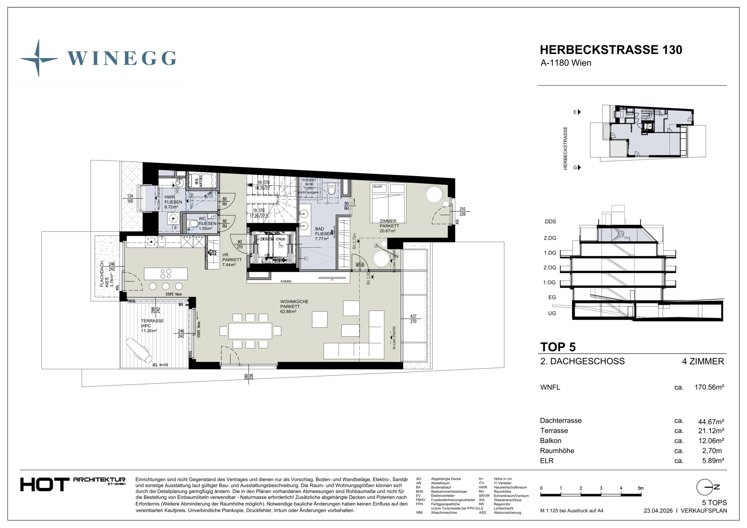 Verkaufsplan Herbeckstraße Top 5 1