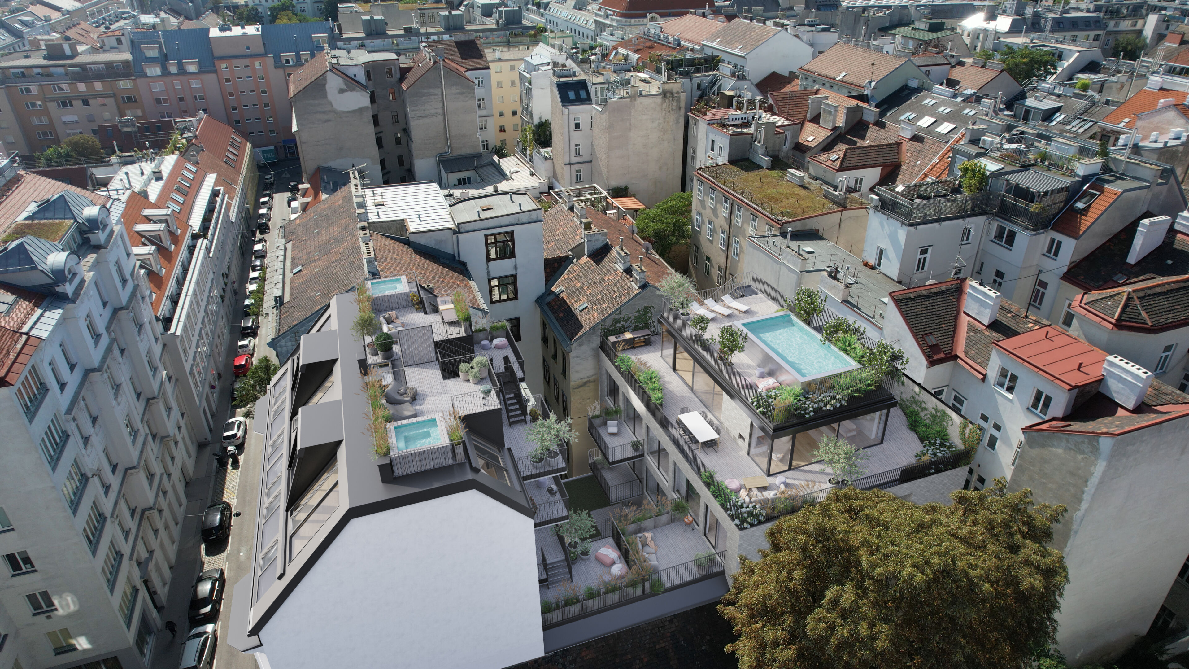 Hausansicht | Dachterrasse