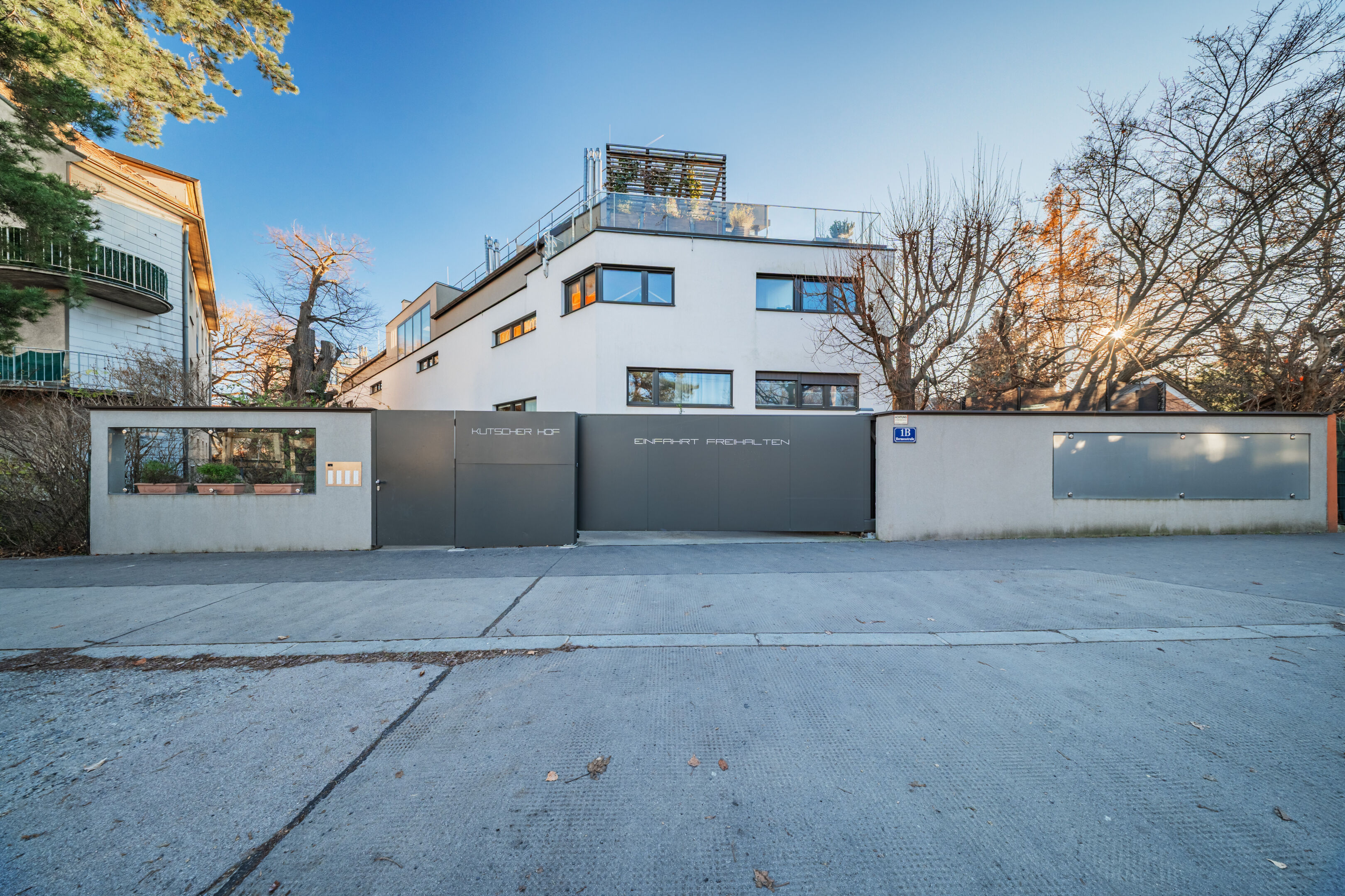 Einfahrt Hermesstraße