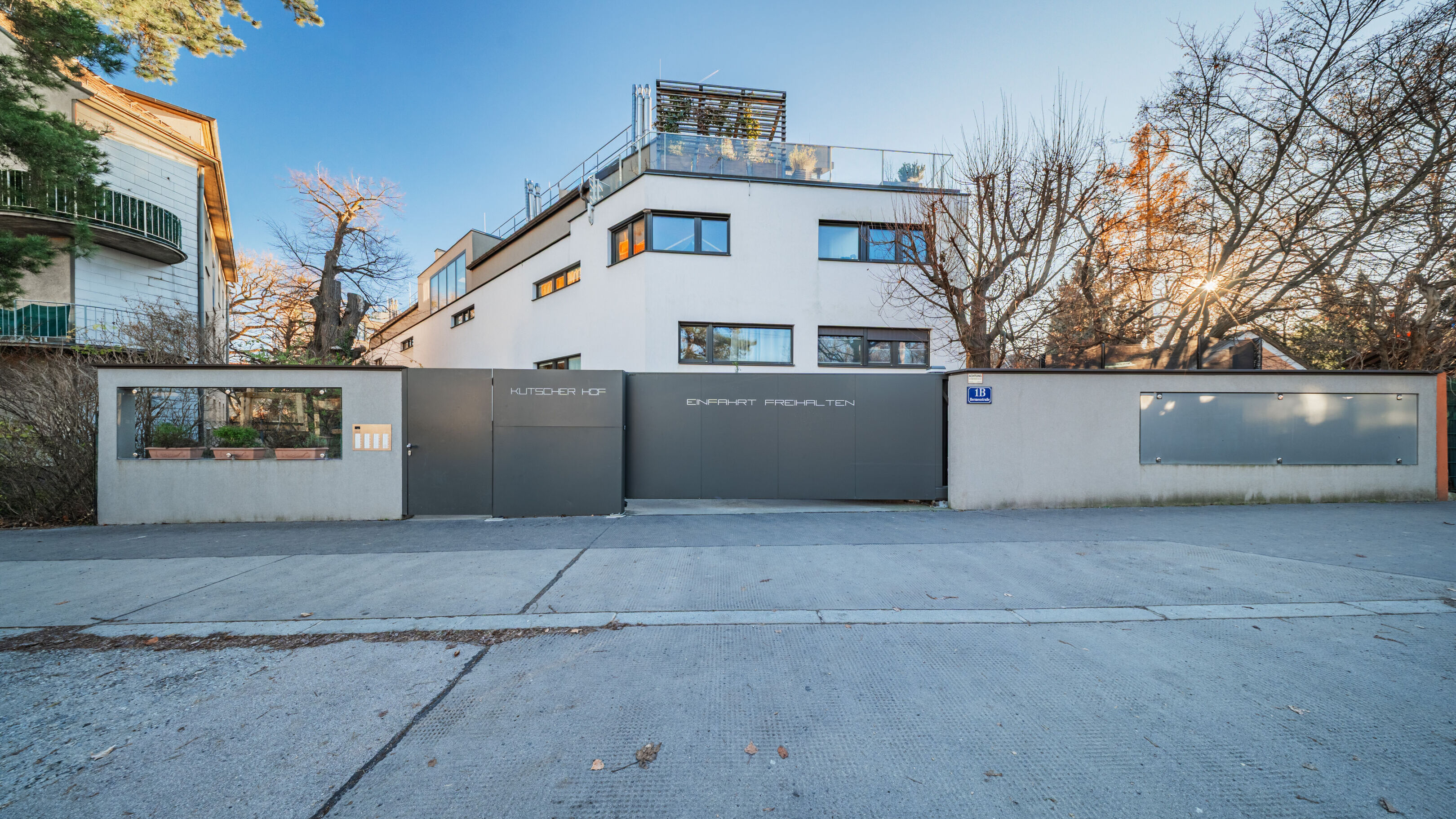 Einfahrt Hermesstraße