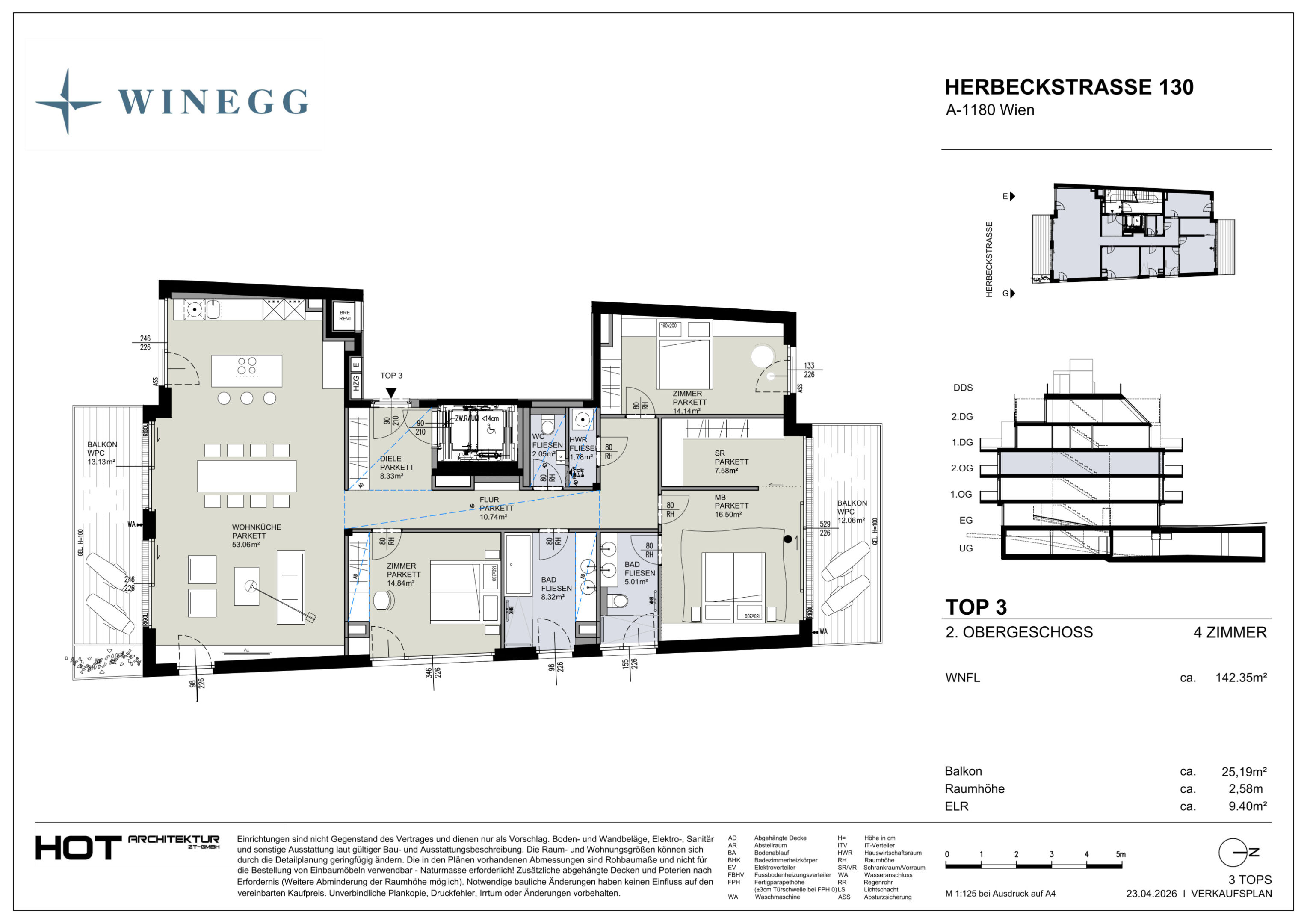 Verkaufsplan Herbeckstraße Top 3 0