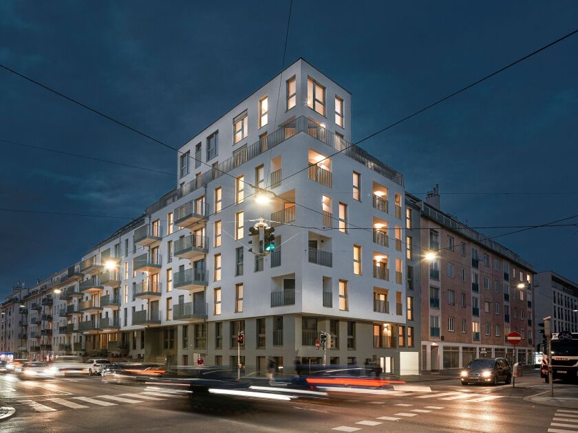 WINEGG-Arndstraße 50 Fasssade Nacht