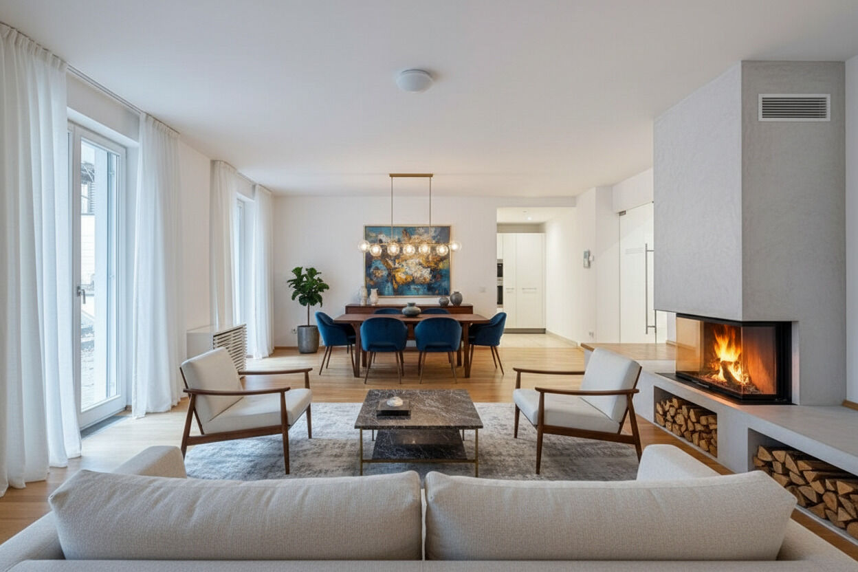 Wohnzimmer KI-Gestaltungsvorschlag 2