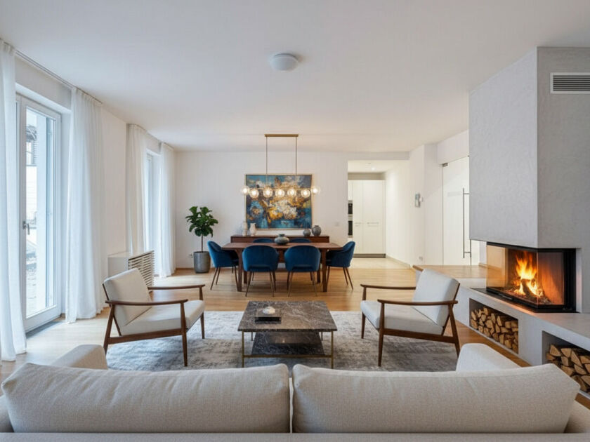 Wohnzimmer KI-Gestaltungsvorschlag 2