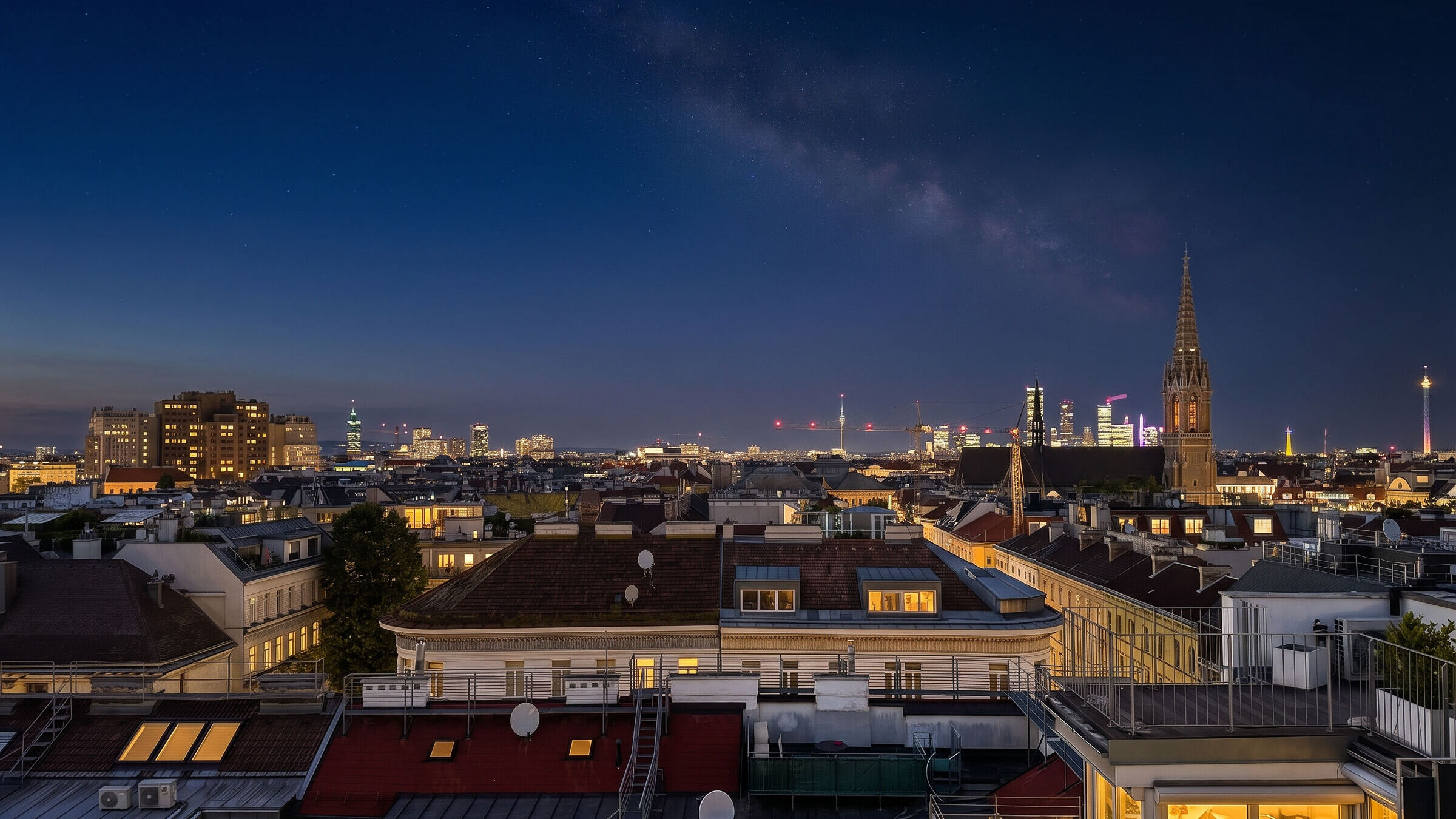 Panorama-Blick Nacht