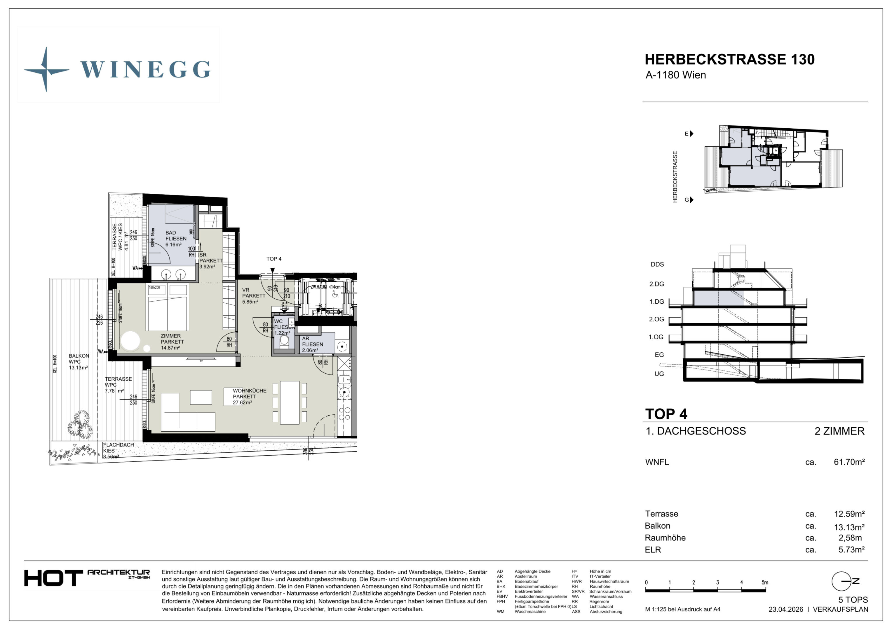 Verkaufsplan Herbeckstraße Top 4 0