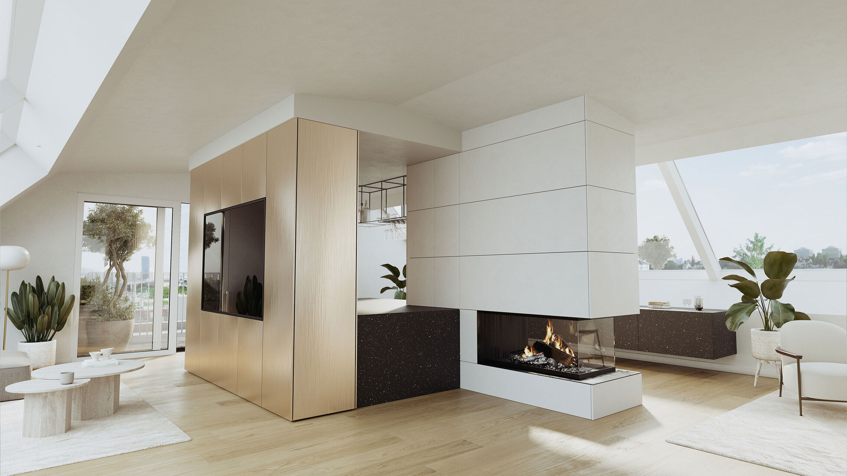 Wohnzimmer | Kamin