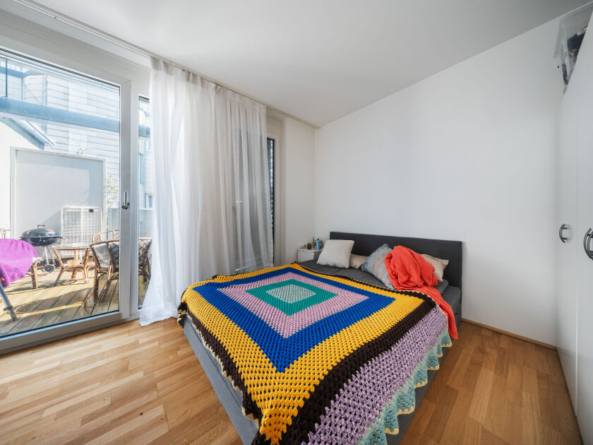 Schlafzimmer mit Balkon