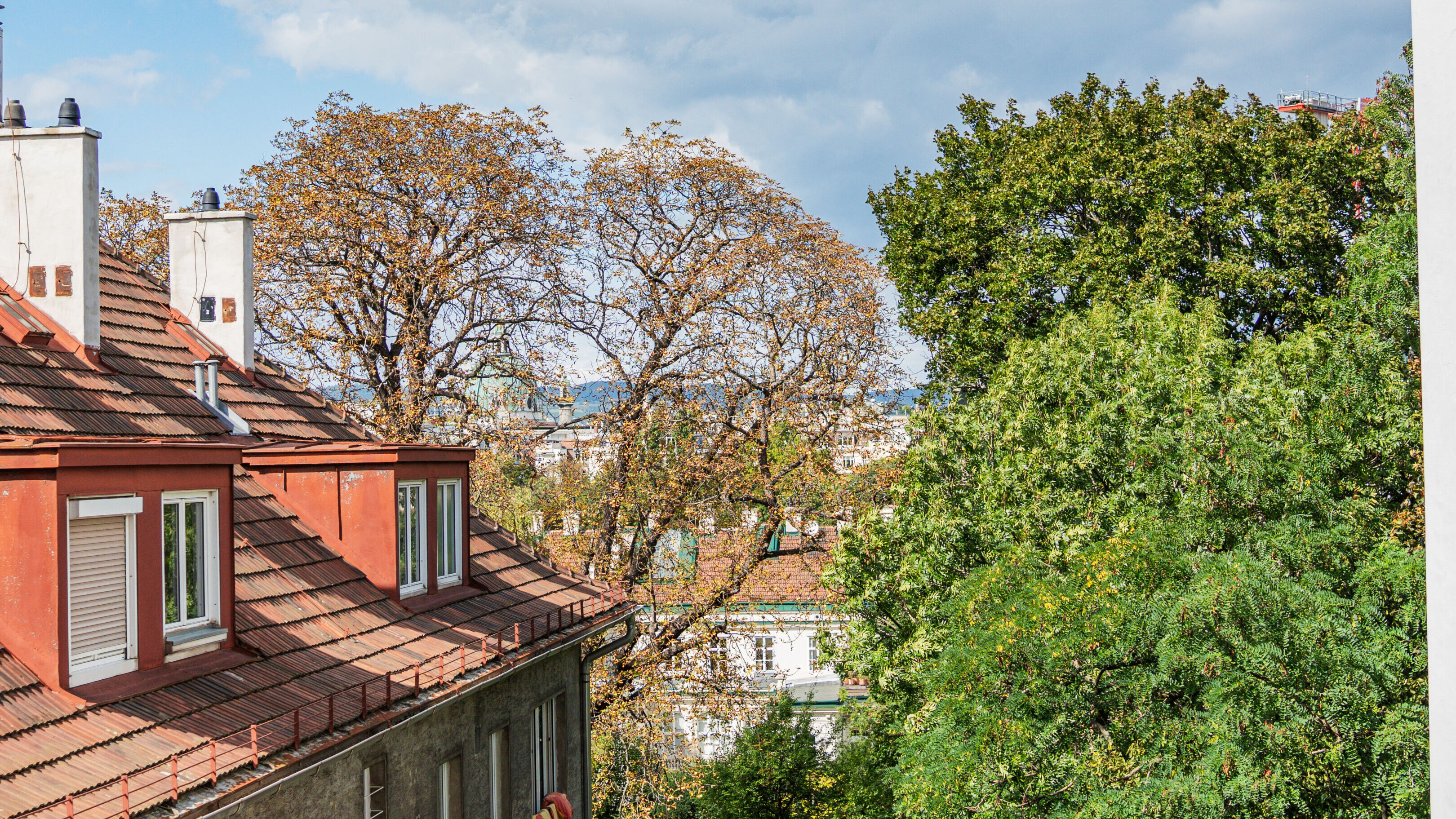 Blick vom Schlafzimmer-Balkon