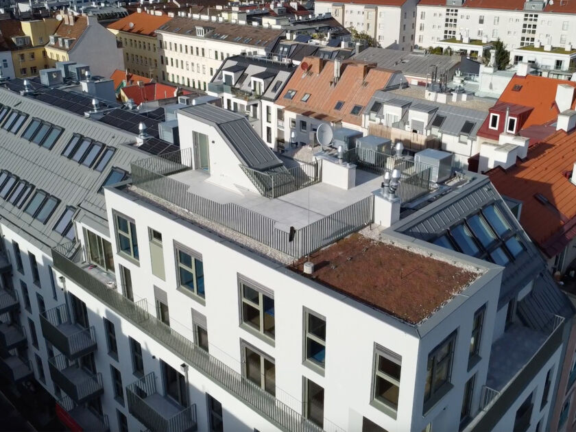 Vogelperspektive Dachterrasse