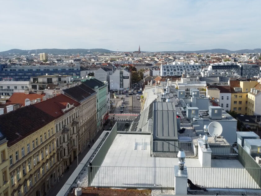 Vogelperspektive Dachterrasse